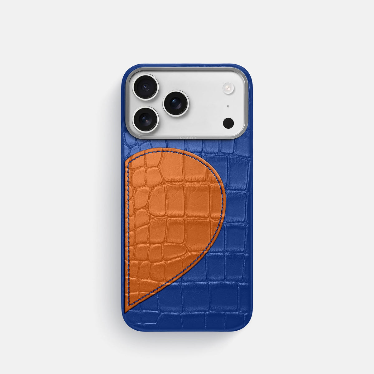 Classic Case With Half Heart - Right For iPhone 18 Pro In Alligator -1 | Royal-Blue-Steel