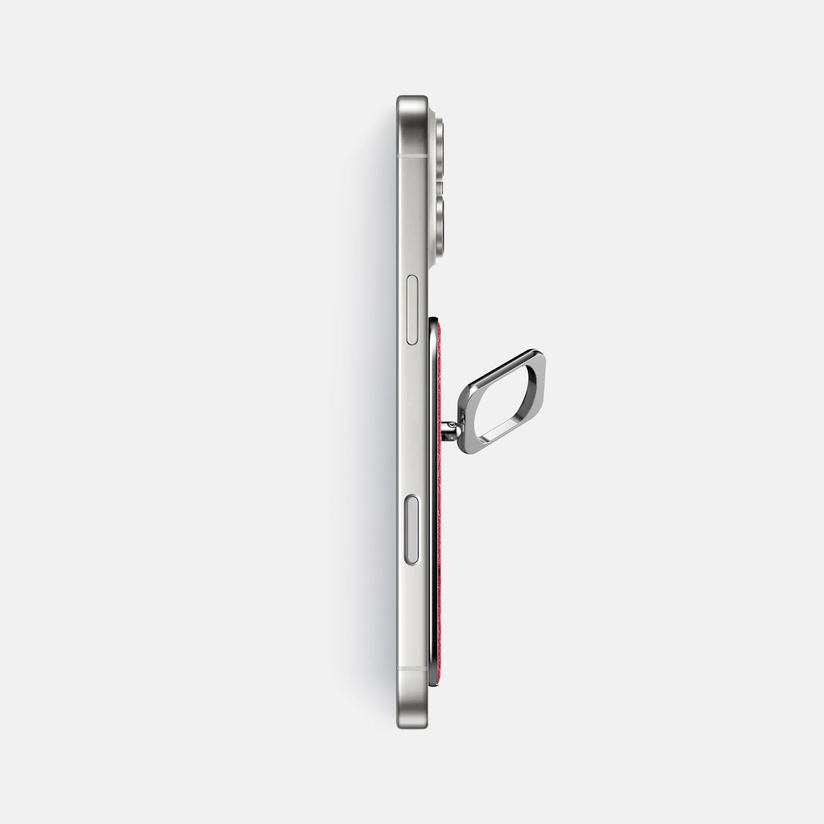 MagSafe Ring For iPhone 17 Pro Max In Ostrich -3 | Red-Steel