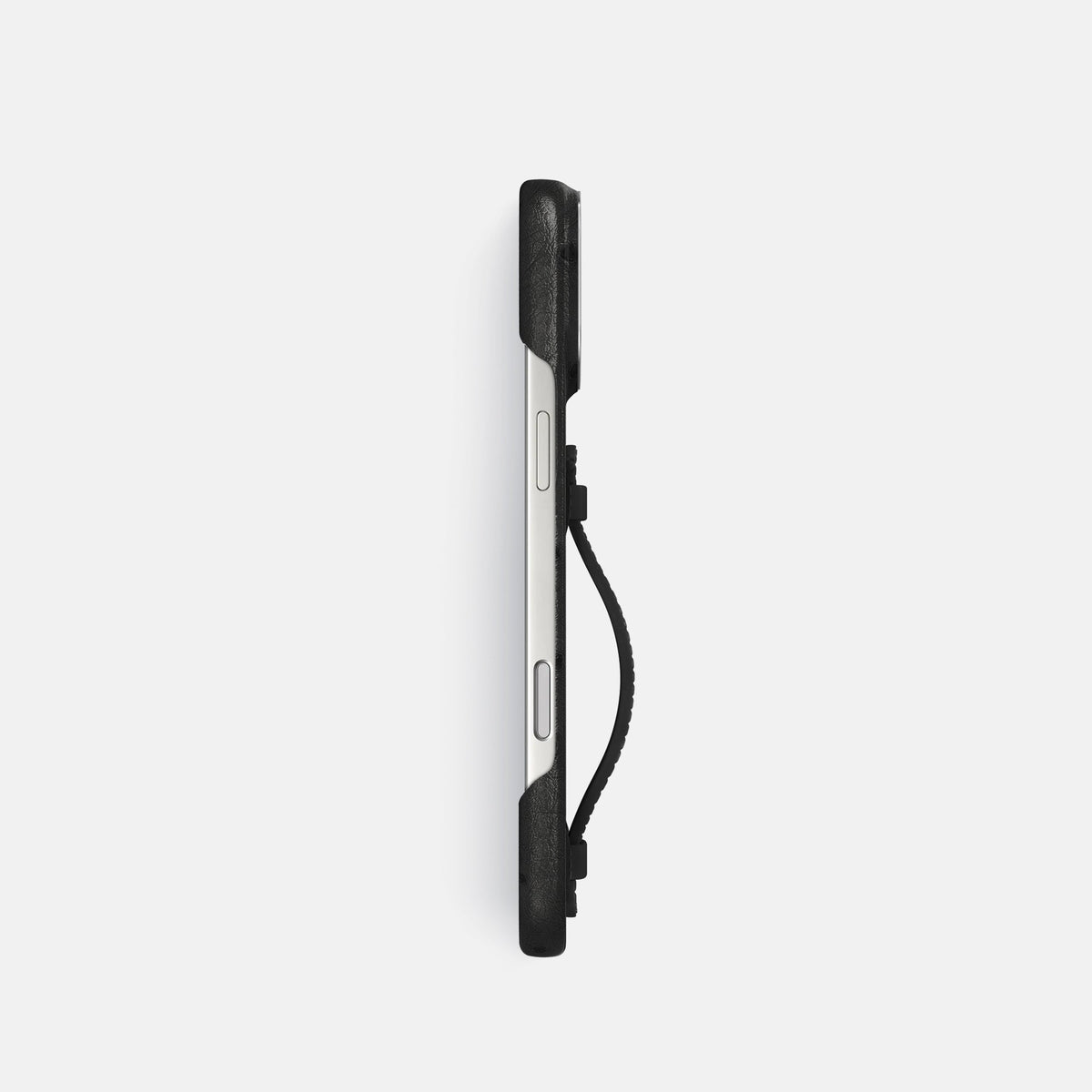 Center Handle For iPhone 18 Pro In Ostrich -2 | Black-Steel