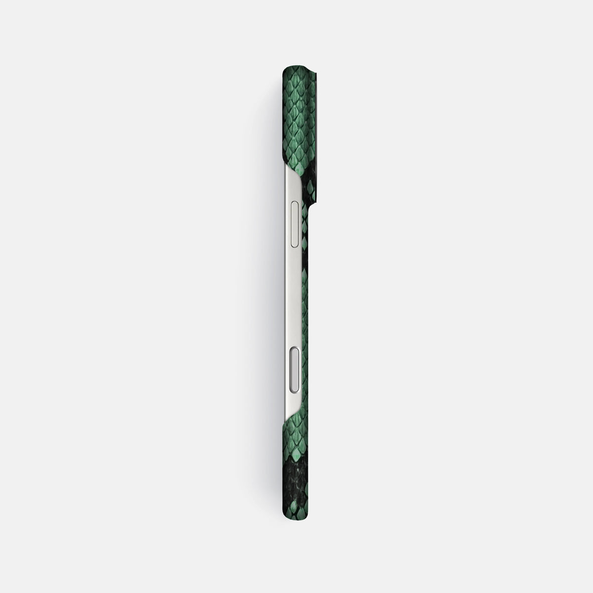 Classic Case For iPhone 17 Pro Max In Deluxe Python -3 | Forest-Green-Black
