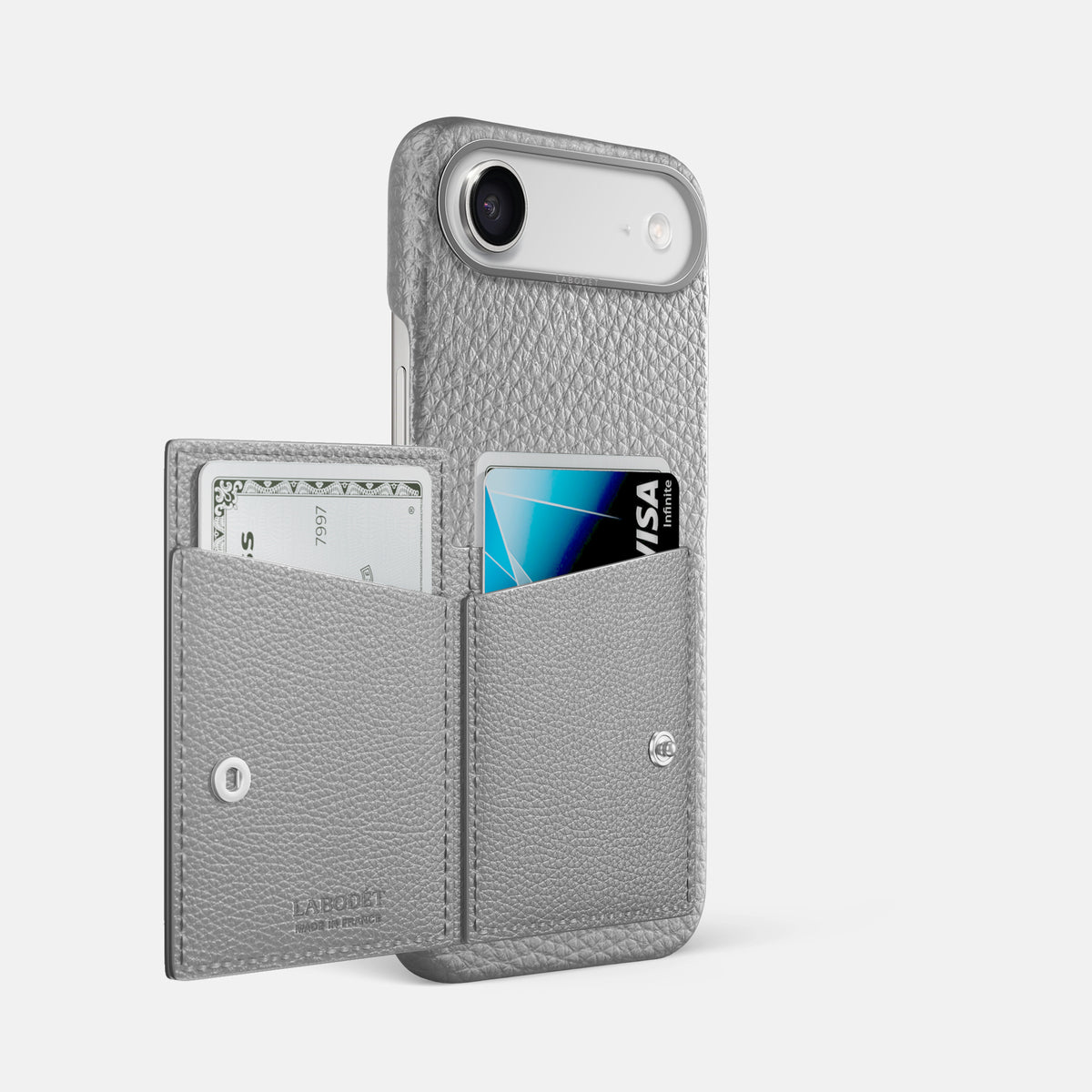 Bi-Fold Case For iPhone 17 Air In Calf -2 | Nuage-Steel
