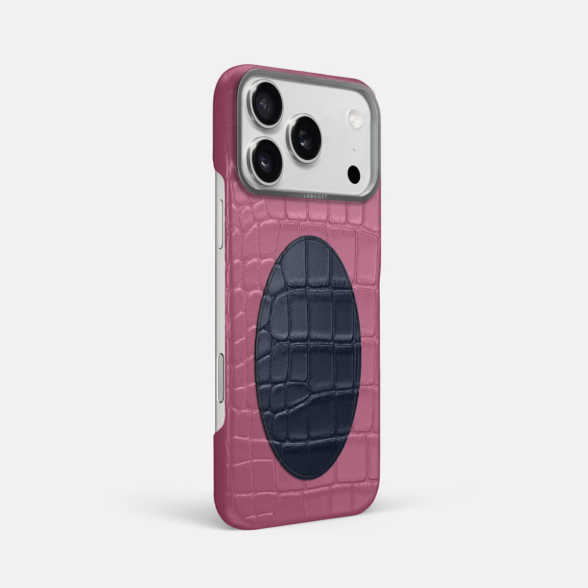 Classic Case With Oval For iPhone 18 Pro Max In Alligator -2 | Pink-Lagoon-Steel