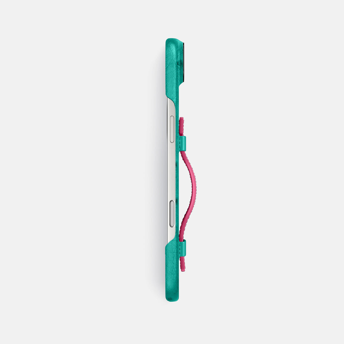 Handle Case Coloré For iPhone 17 Air In Ostrich -3 | Turquoise-Black