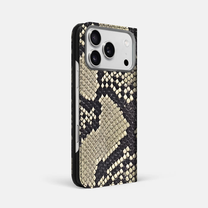 Folio Case For iPhone 17 Pro Max In Deluxe Python -1 | Savannah-Steel
