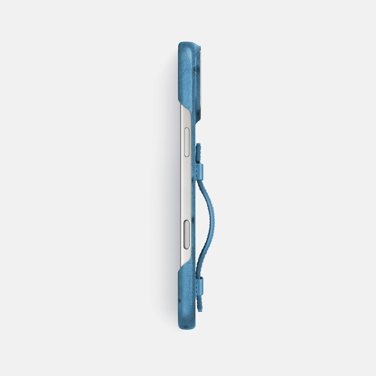 Handle Case For iPhone 17 Pro Max In Ostrich -3 | Blue-Jeans-Steel