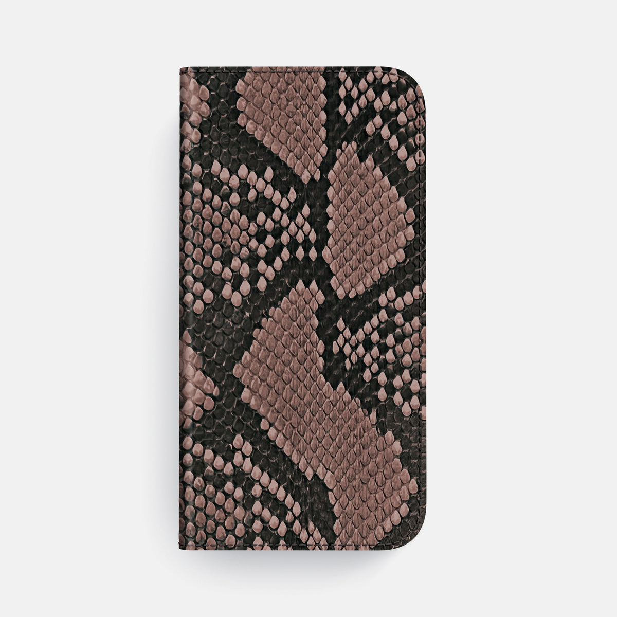 Folio Case For iPhone 18 Pro Max In Deluxe Python -4 | Mahogany-Brown-Black