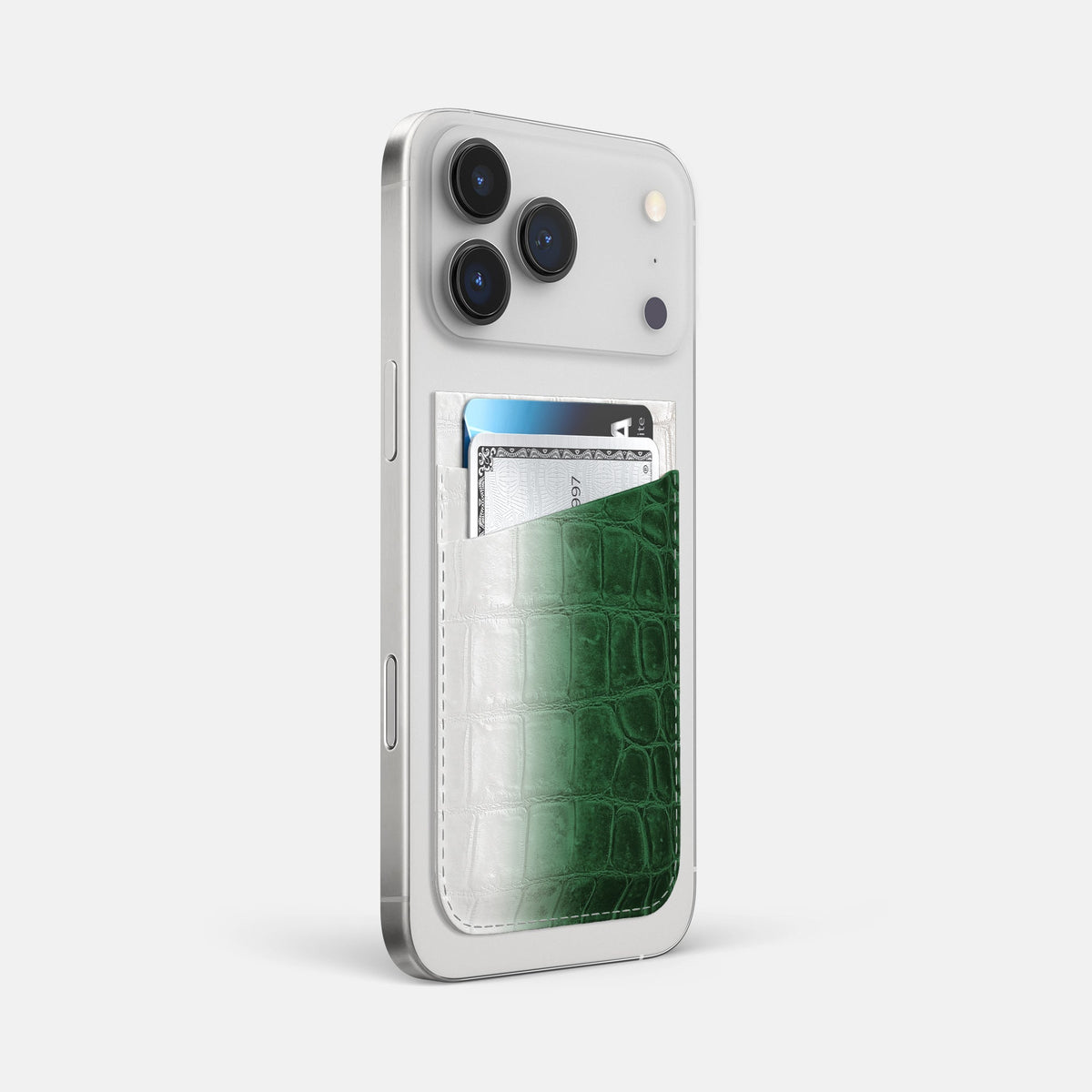 MagSafe Wallet For iPhone 18 Pro Max In Himalayan Crocodile -2 | Green