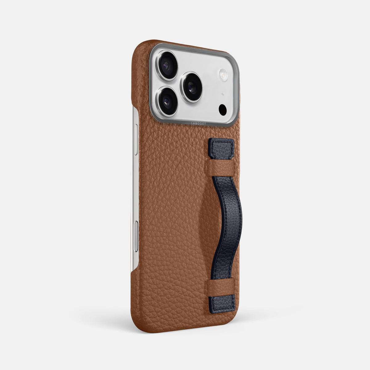 Handle Case Coloré For iPhone 17 Pro Max In Calf -2 | Caramel-Steel