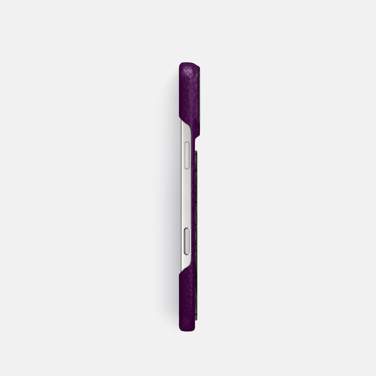 Classic Case With Carbon Dragon For iPhone 18 Pro In Calf -3 | Violet-Black