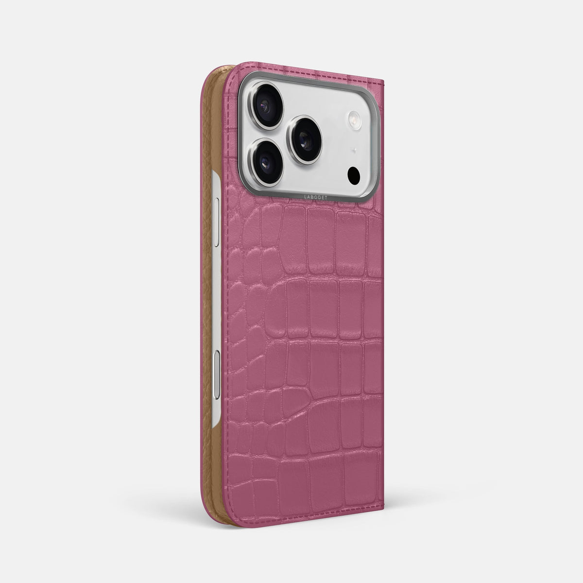 Folio Case For iPhone 18 Pro Max In Alligator -1 | Pink-Lagoon-Steel