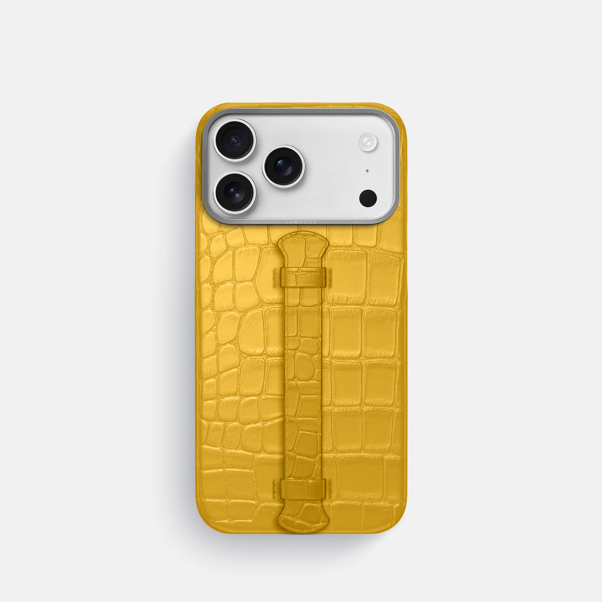 Center Handle For iPhone 17 Pro In Alligator -1 | Yellow-Steel