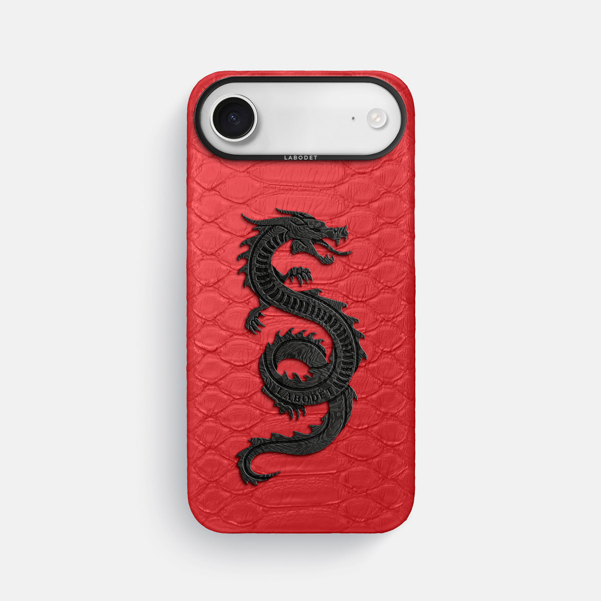 Classic Case With Carbon Dragon For iPhone 17 Air In Python -1 | Red-Black