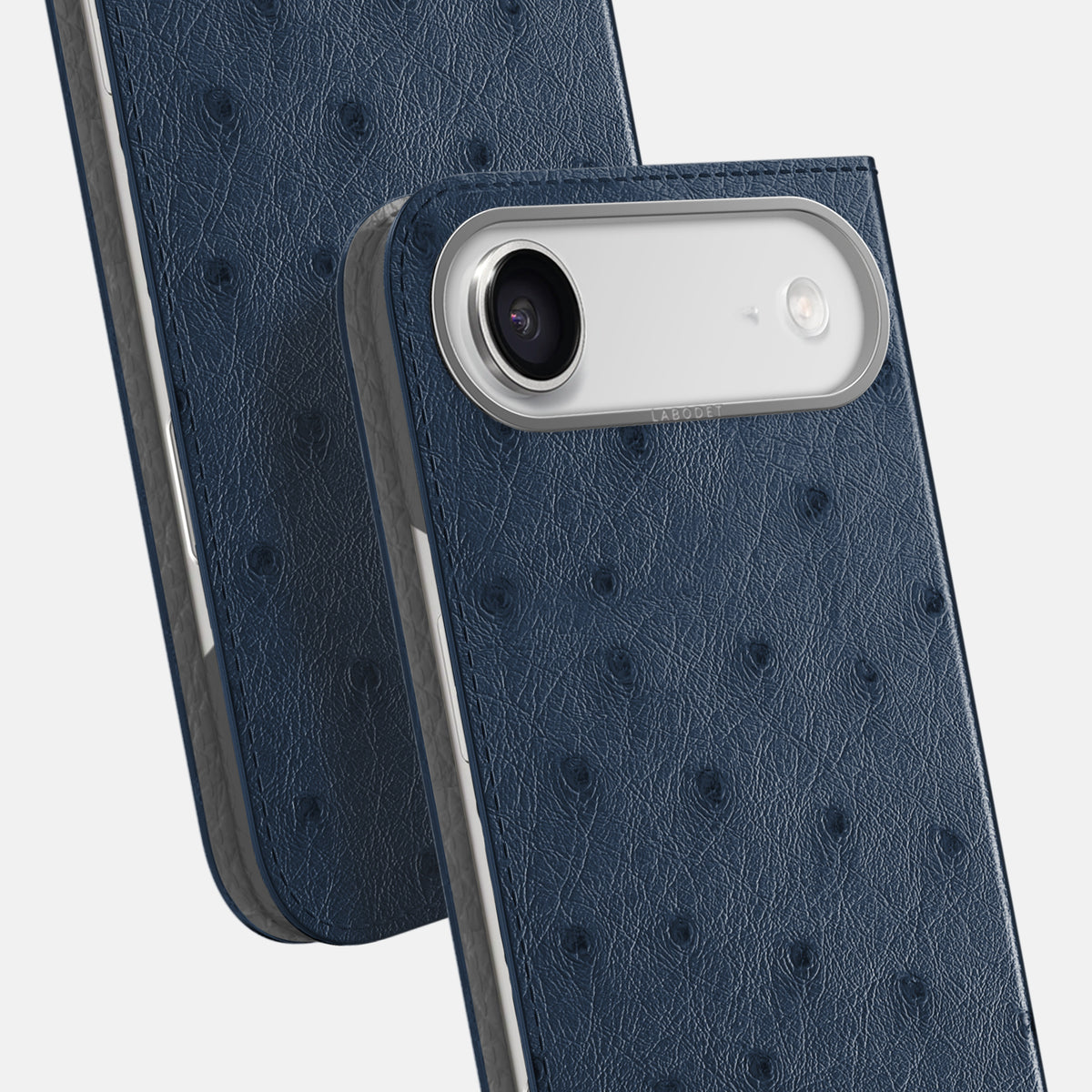 Folio Case For iPhone 17 Air In Ostrich -5 | Navy-Blue-Steel