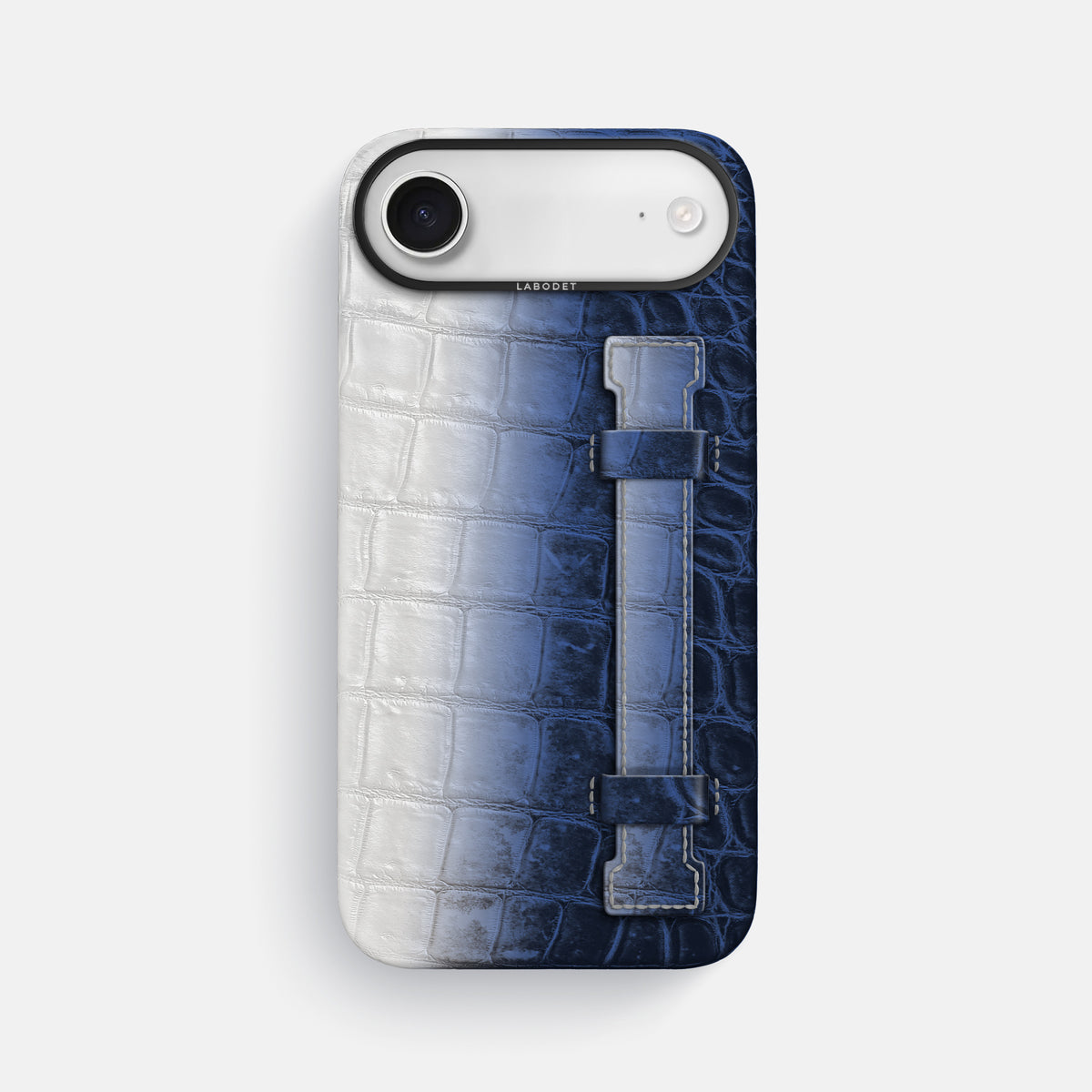 Handle Case For iPhone 17 Air In Himalayan Crocodile -1 | Navy-Blue-Black