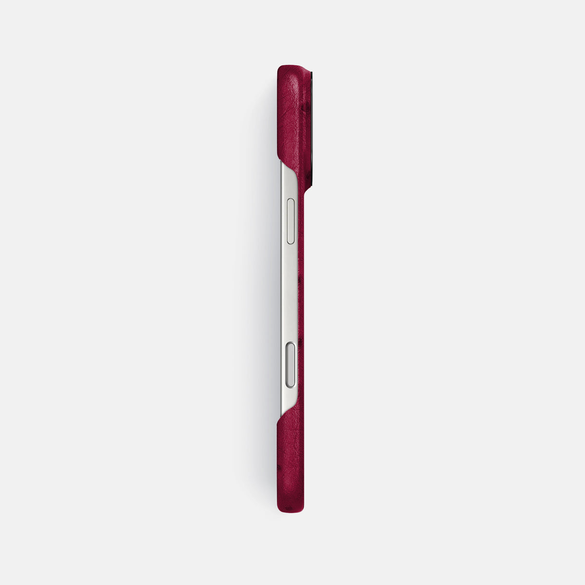 Classic Case For iPhone 17 Pro Max In Ostrich -3 | Bordeaux-Black