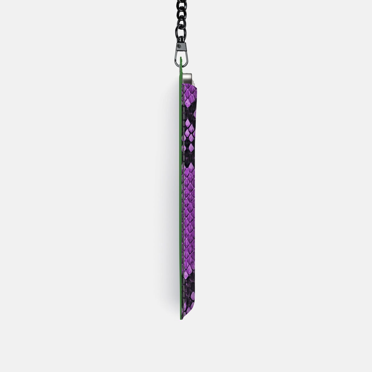 Crossbody Bag For iPhone 17 Pro In Deluxe Python -4 | Purple-Black