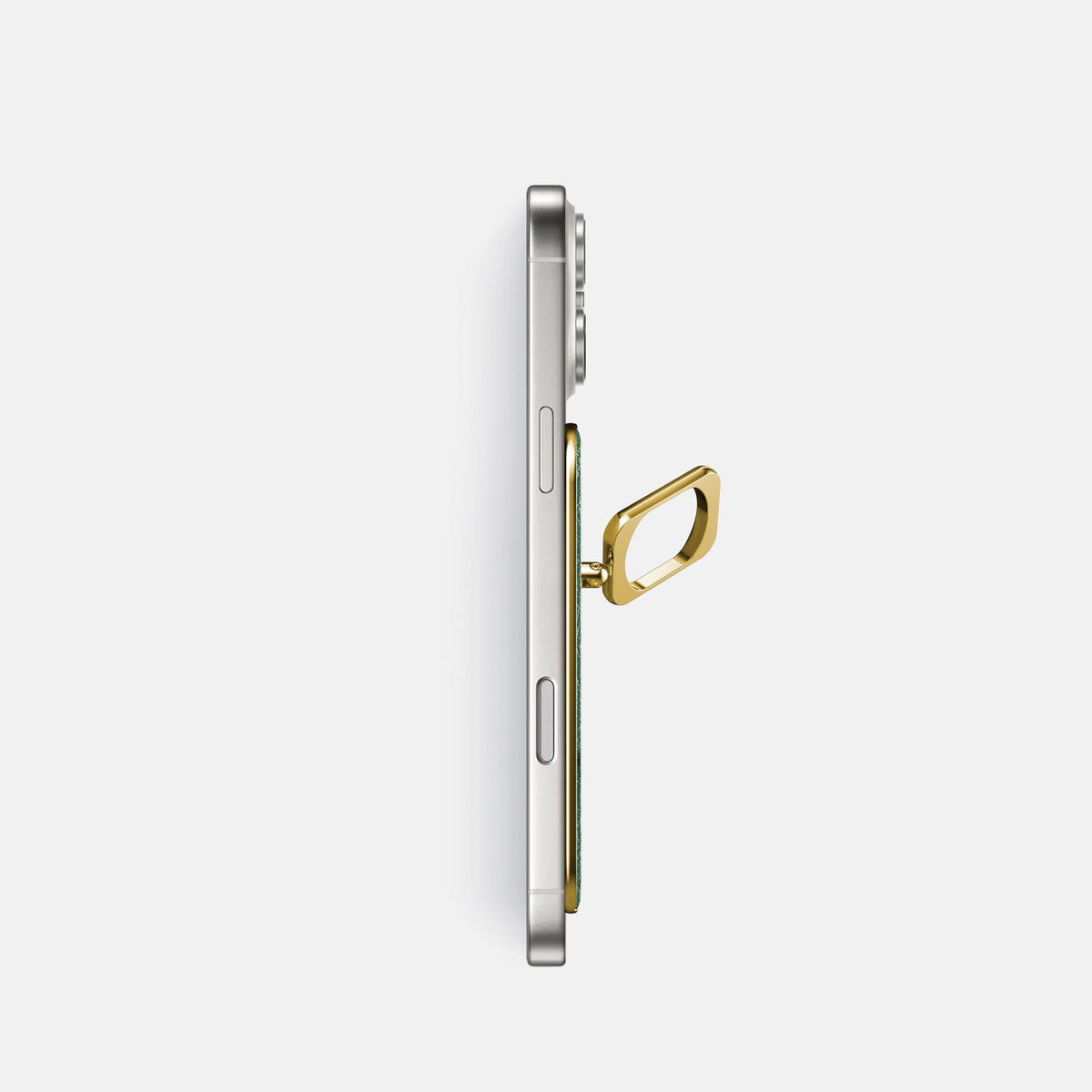 MagSafe Ring For iPhone 18 Pro In Ostrich -3 | Forest-Green-Gold