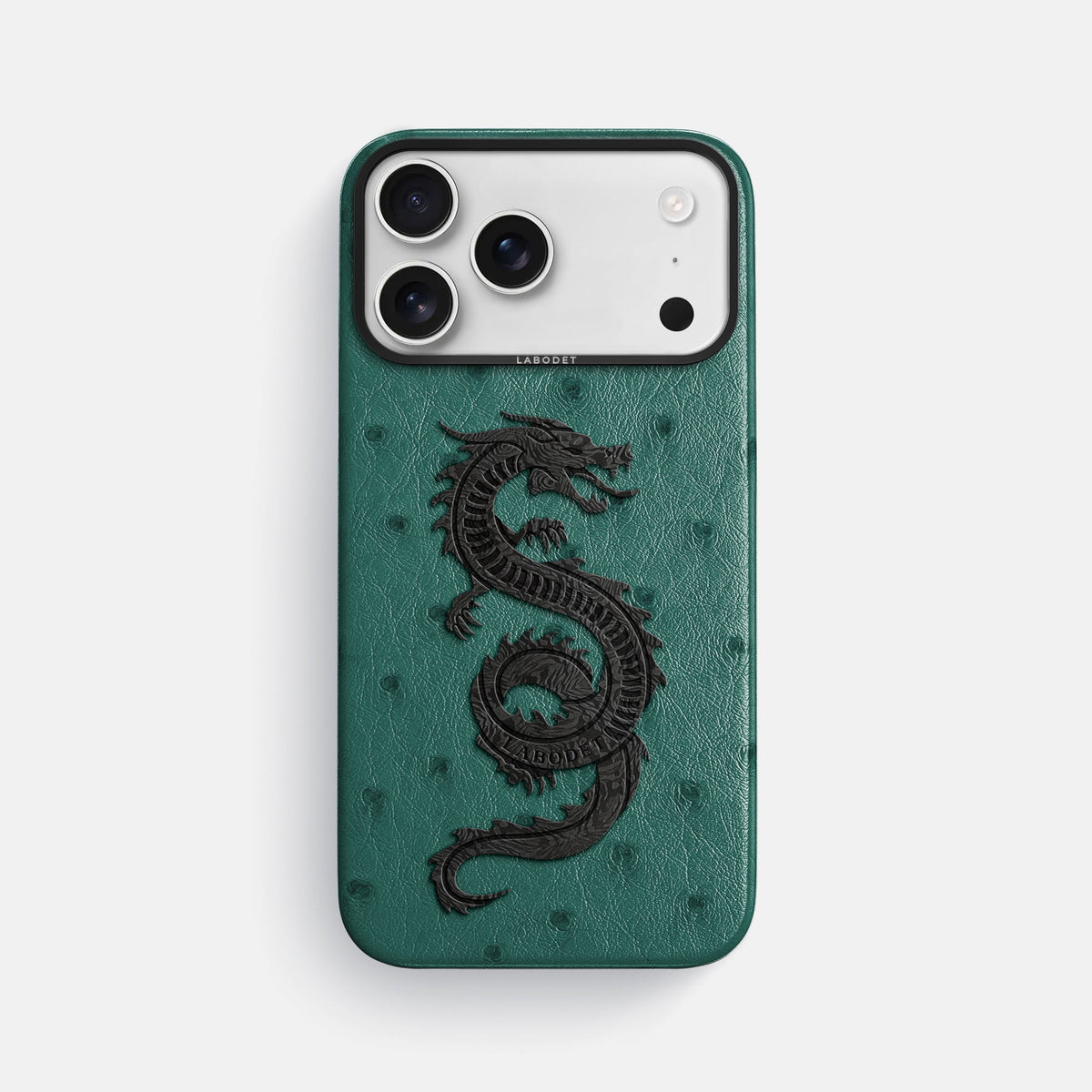 Classic Case With Carbon Dragon For iPhone 18 Pro Max In Ostrich -1 | Forest-Green-Black
