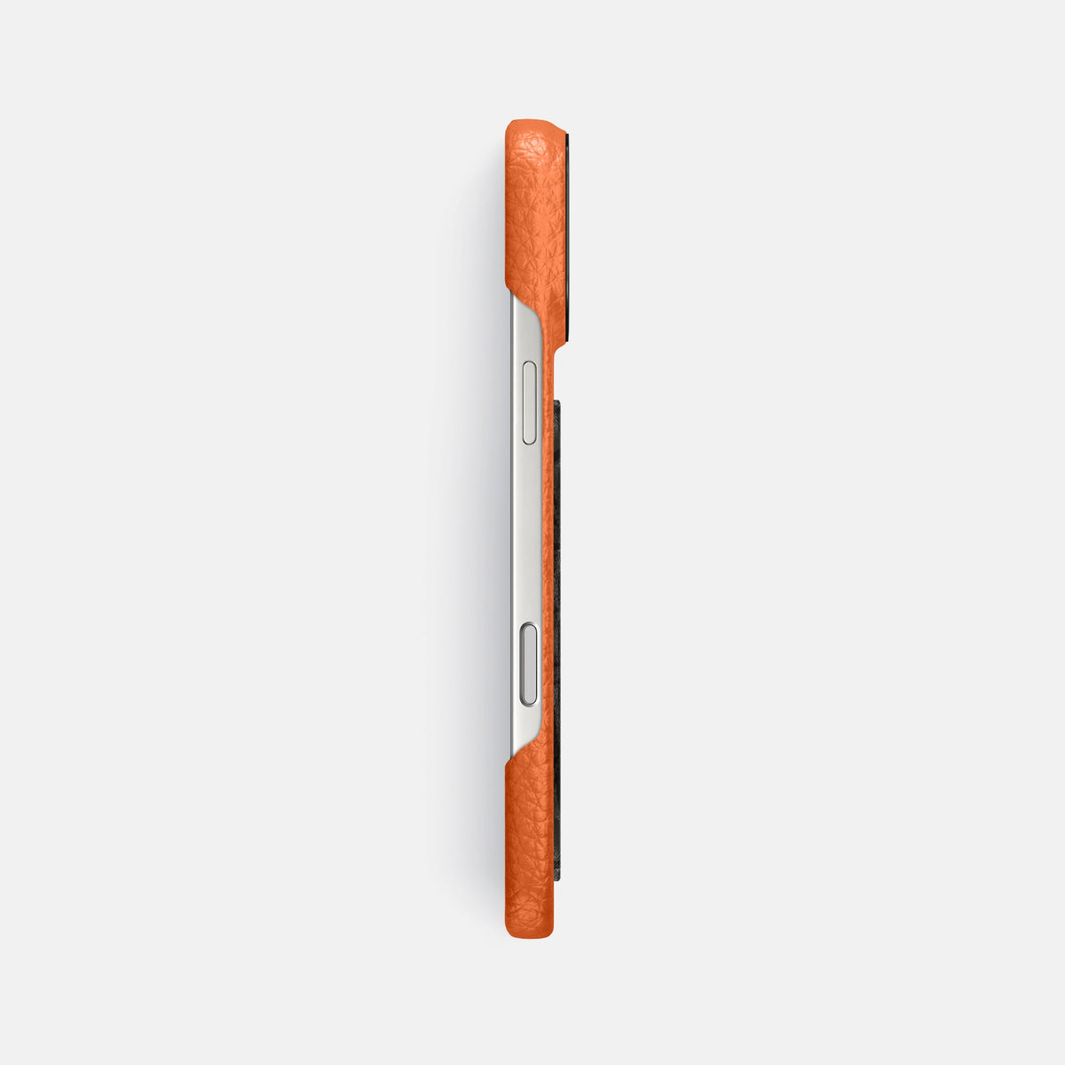 Classic Case With Carbon Dragon For iPhone 18 Pro Max In Calf -3 | Orange-Black