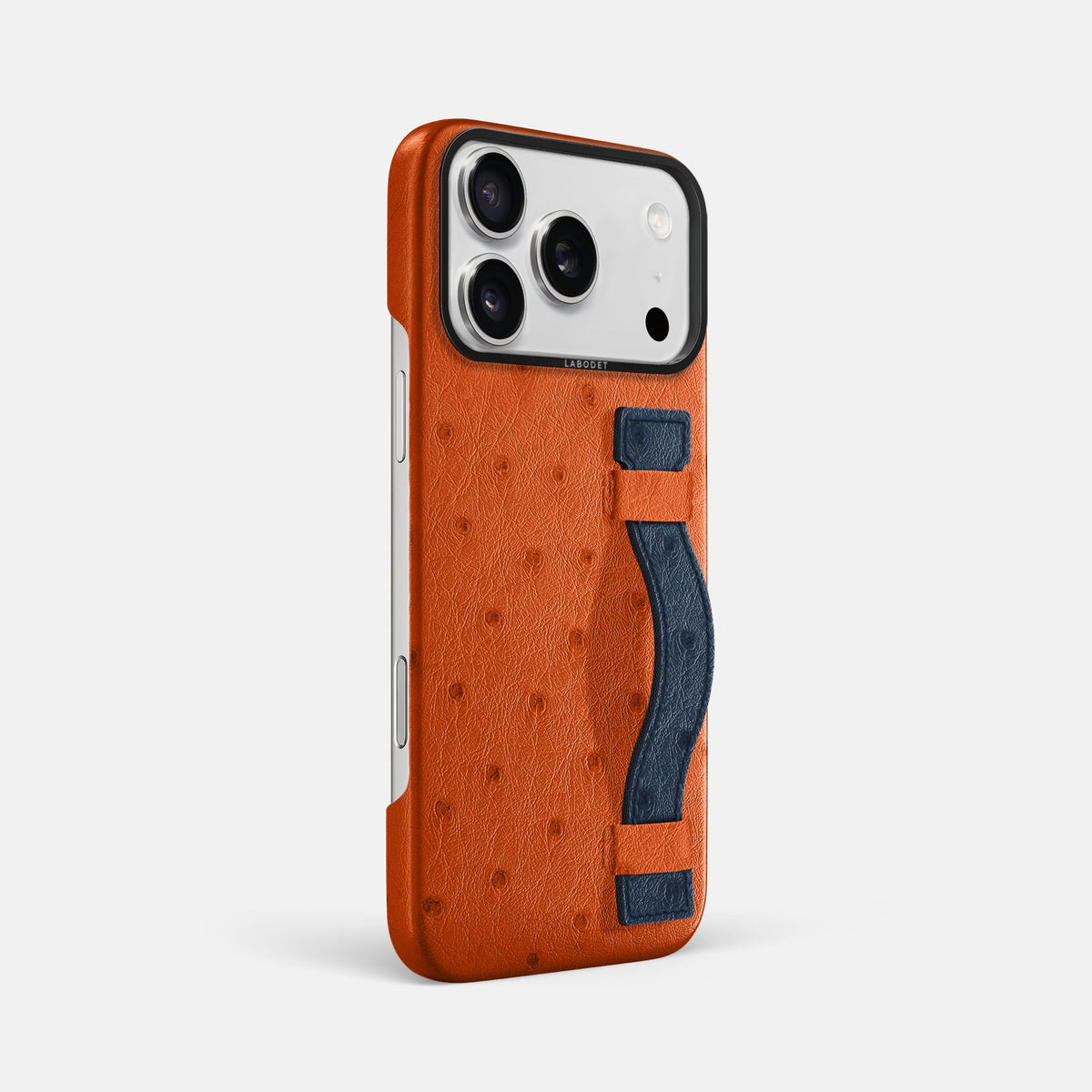 Handle Case Coloré For iPhone 18 Pro Max In Ostrich -2 | Orange-Black