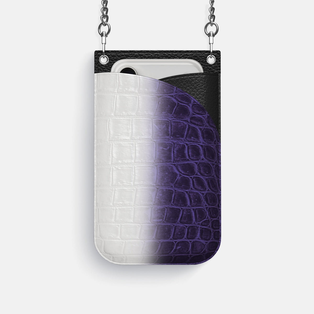 Crossbody Bag For iPhone 17 Pro In Himalayan Crocodile