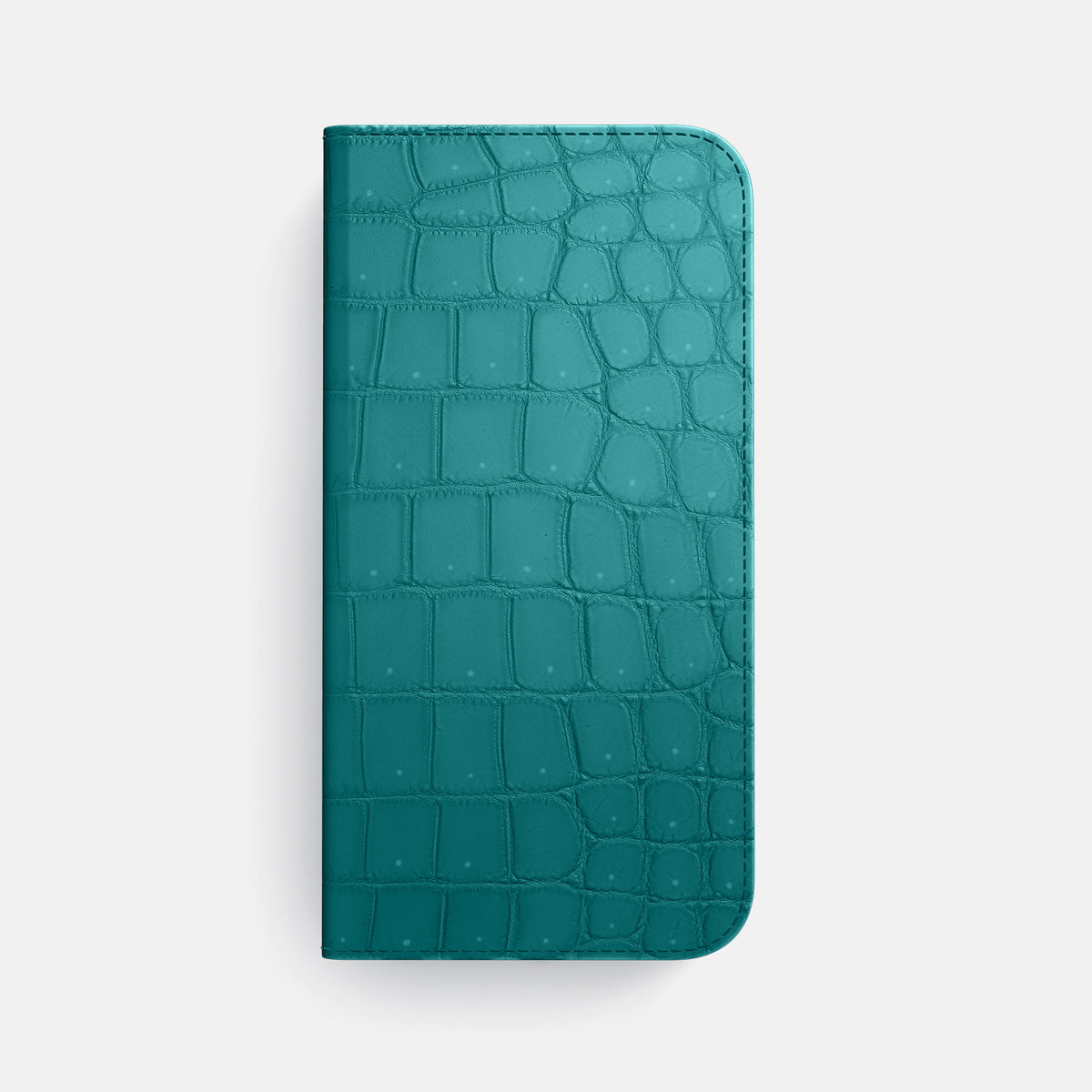 Folio Case For iPhone 17 Air In Porosus Crocodile -4 | Celadon-Black