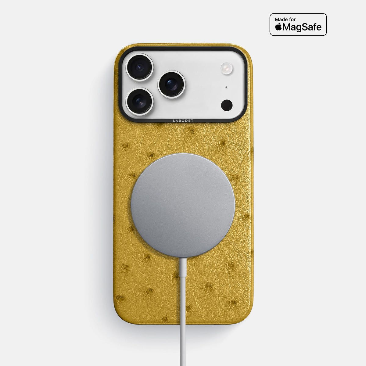 Classic Case For iPhone 18 Pro Max In Ostrich -5 | Gold-Black