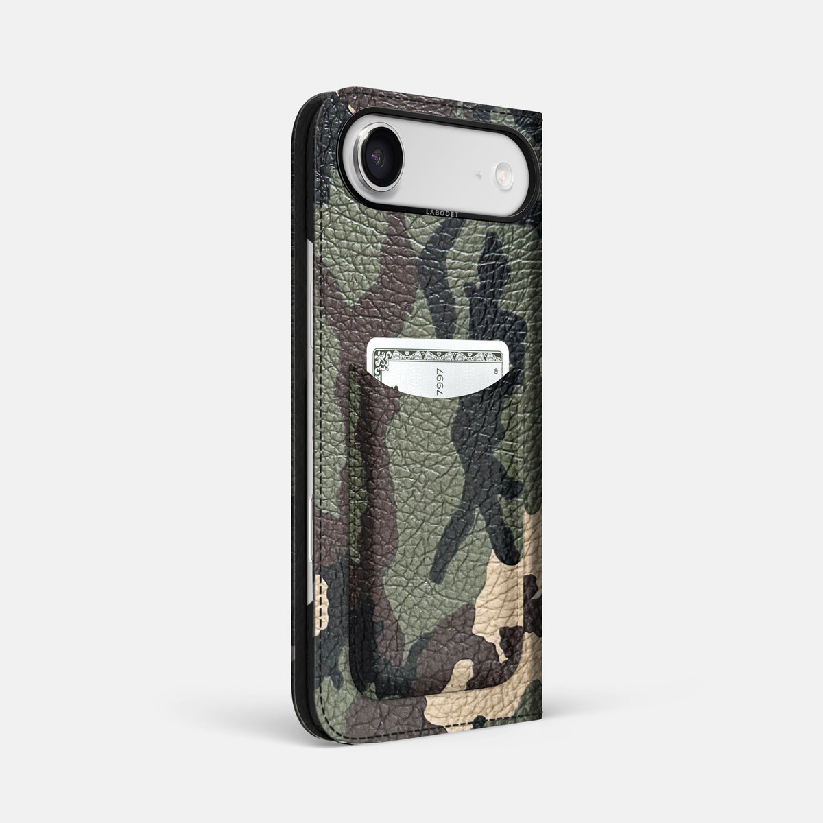 Folio Case with Card For iPhone 17 Air In Calf -1 | Camouflage-Black