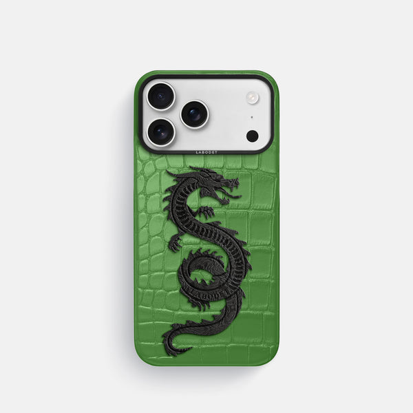 Classic Case With Carbon Dragon For iPhone 17 Pro In Alligator