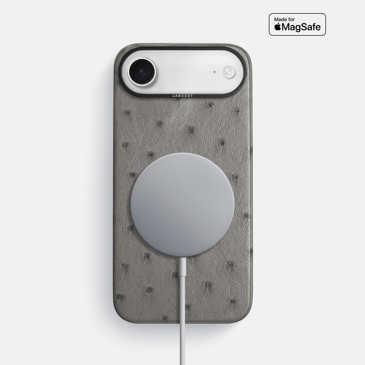 Classic Case For iPhone 17 Air In Ostrich -5 | Grey-Black
