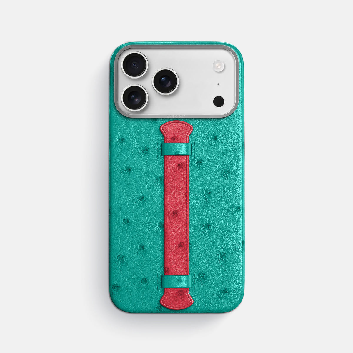 Center Handle Coloré For iPhone 17 Pro Max In Ostrich -1 | Turquoise-Steel