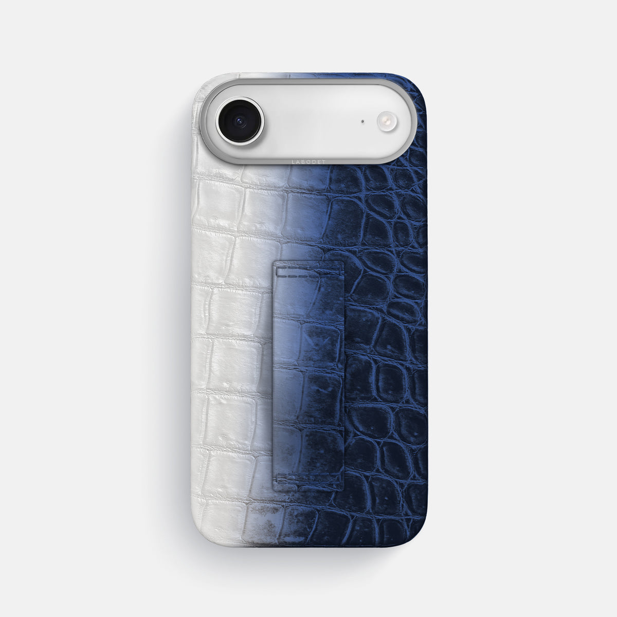 Finger Case For iPhone 17 Air In Himalayan Crocodile -1 | Navy-Blue-Steel