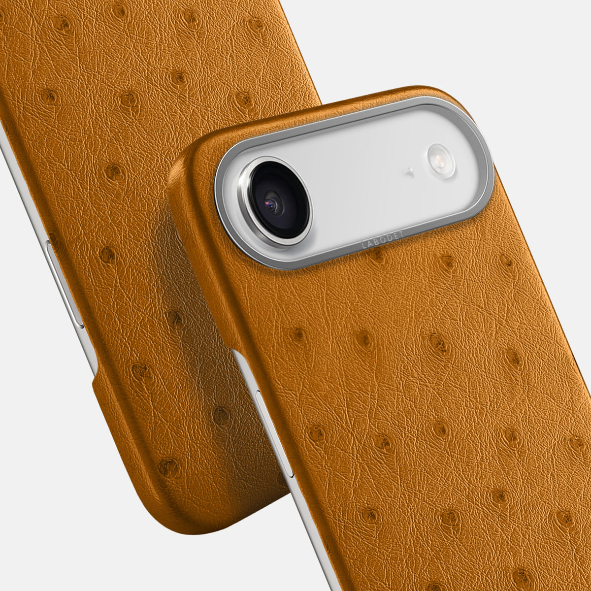 Classic Case For iPhone 17 Air In Ostrich -6 | Chestnut-Steel