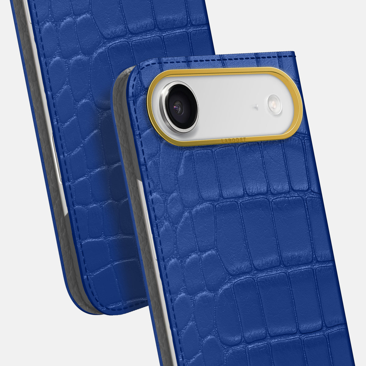 Folio Case For iPhone 17 Air In Alligator -5 | Royal-Blue-Gold