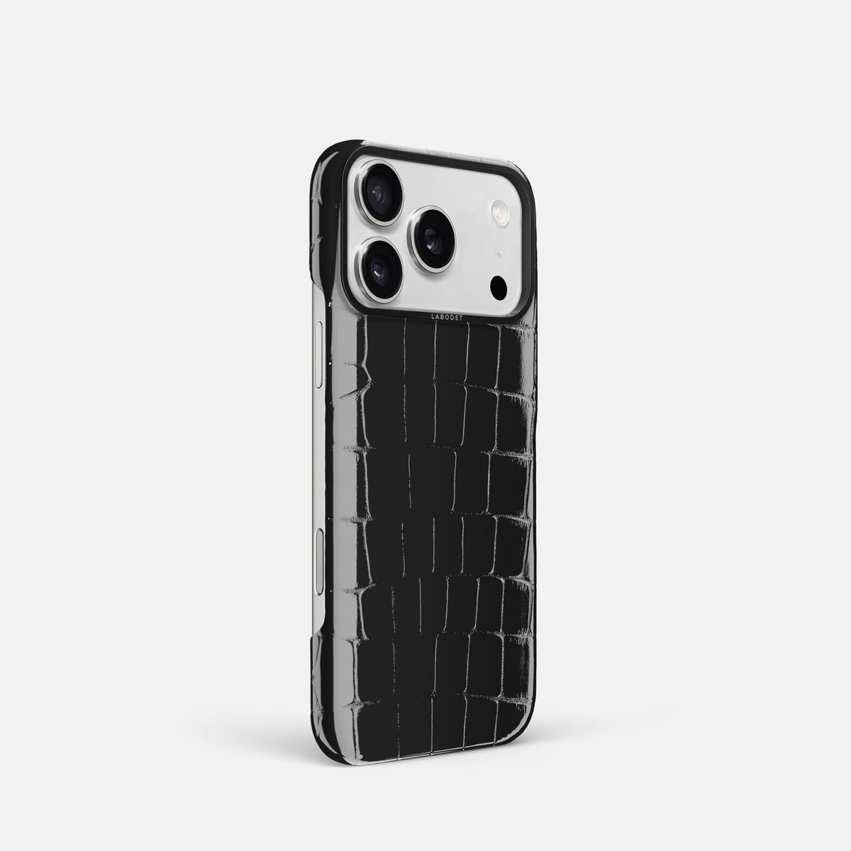 Classic Case For iPhone 17 Pro In Shiny Alligator -2 | Black-Black