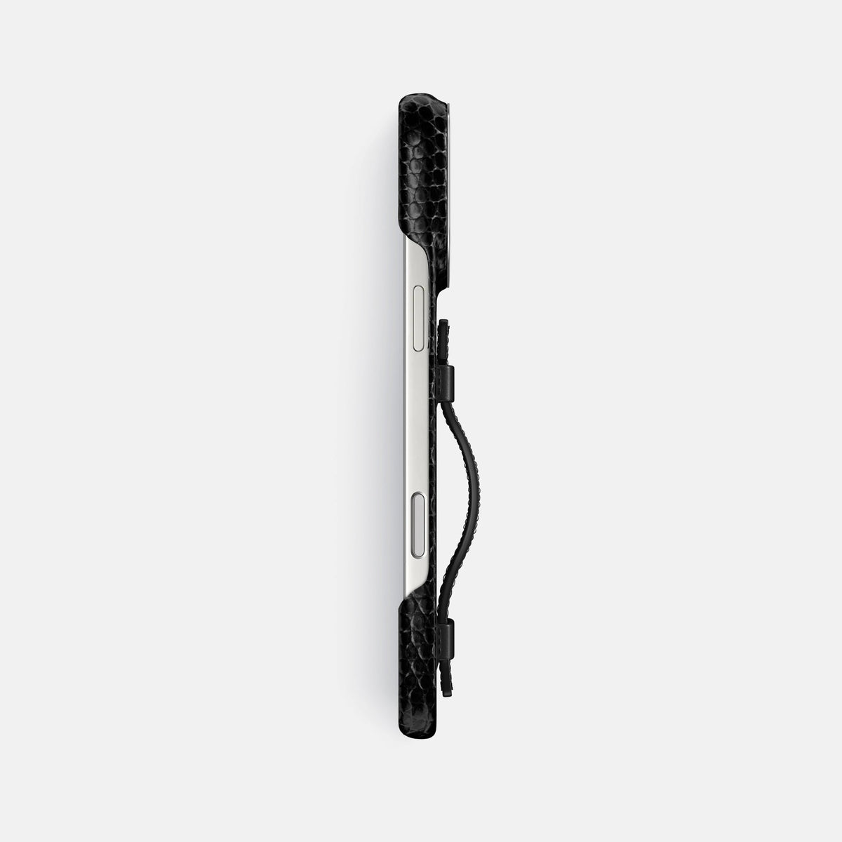 Handle Case For iPhone 18 Pro Max In Lizard -3 | Black-Steel