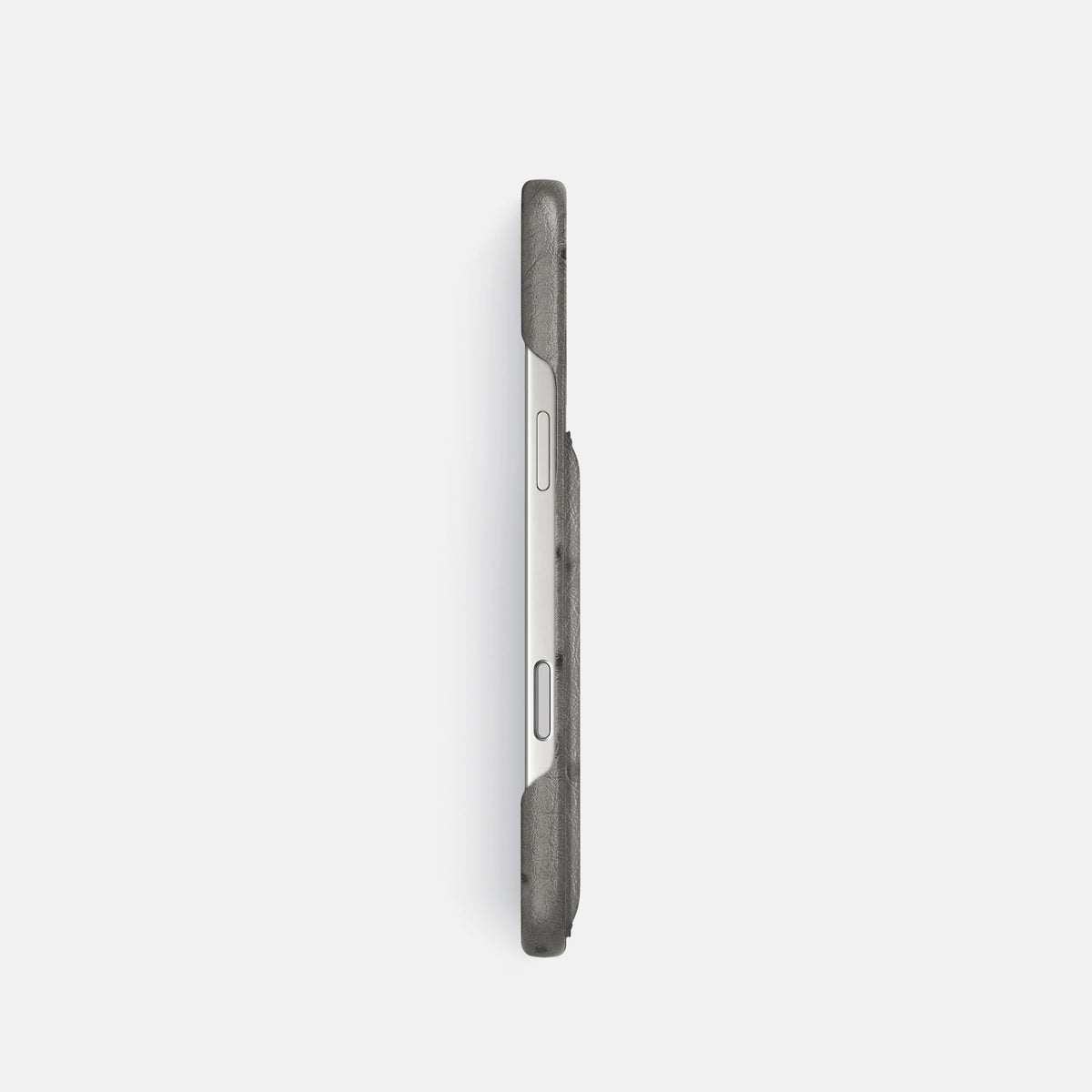 Slim Card Case For iPhone 18 Pro In Ostrich -3 | Grey