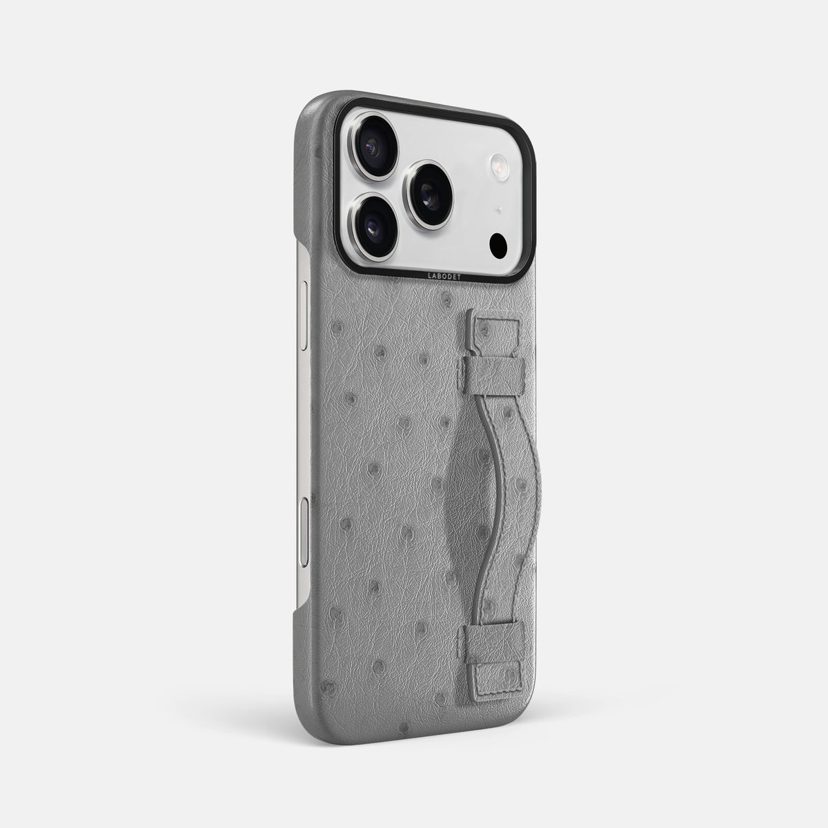 Handle Case For iPhone 17 Pro Max In Ostrich -2 | Silver-Black