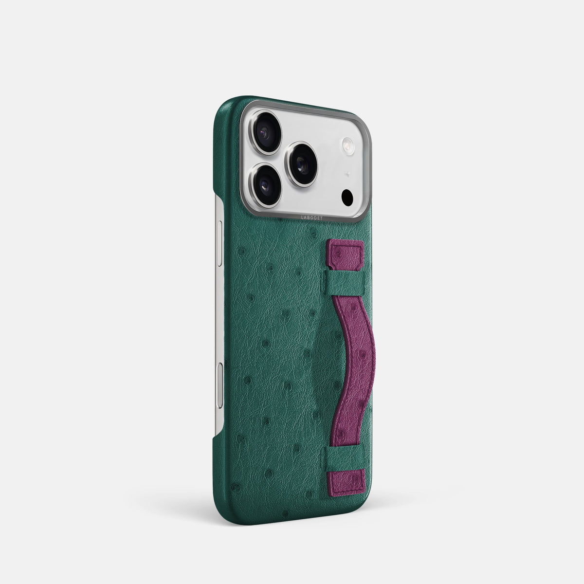 Handle Case Coloré For iPhone 18 Pro In Ostrich -2 | Forest-Green-Steel