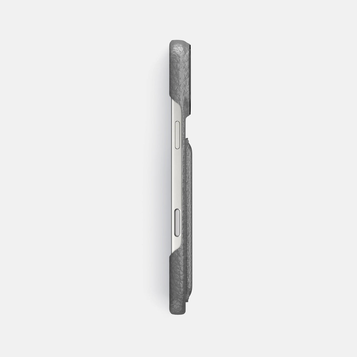 Double Card Case For iPhone 18 Pro Max In Calf -3 | Souris-Black