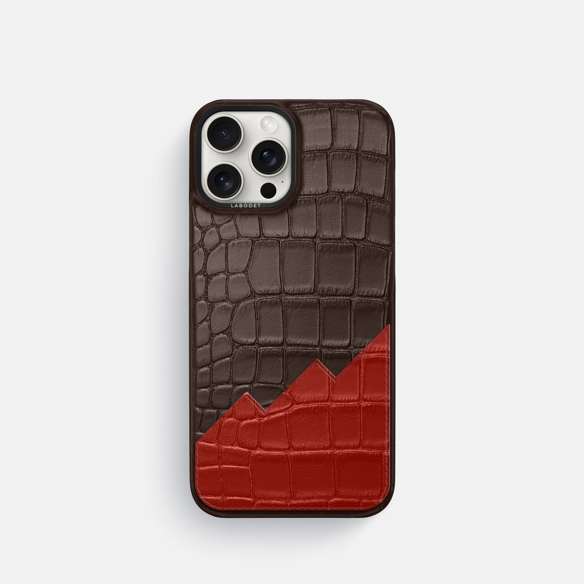 Classic Case With UpOnly For iPhone 16 Pro In Alligator -1 | Dark-Brown-Black