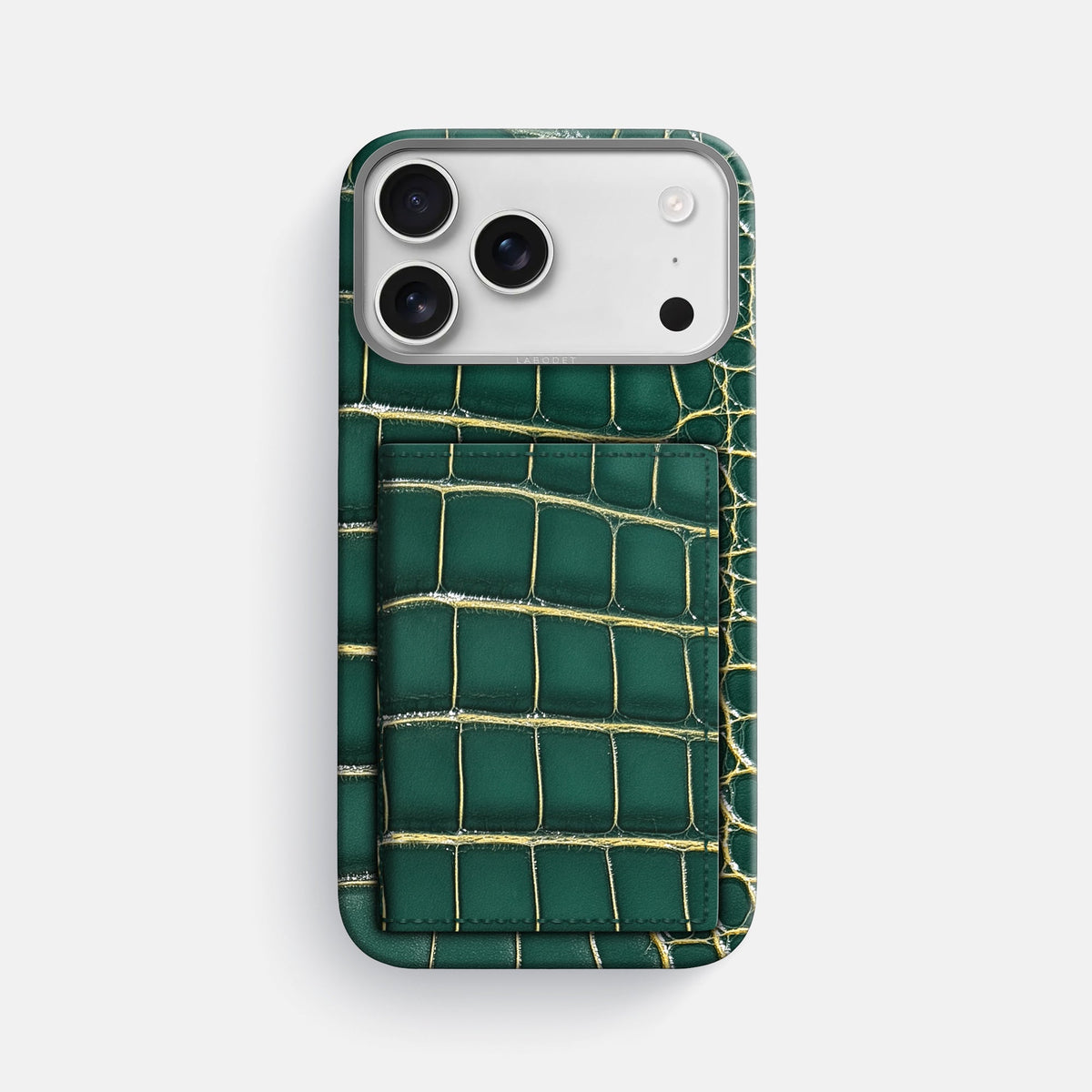 Bi-Fold Case For iPhone 18 Pro Max In Patina Alligator -1 | Cambridge-Steel