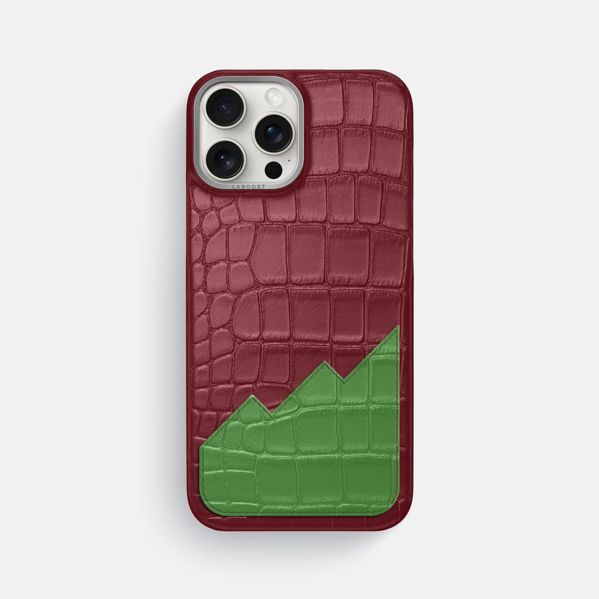 Classic Case With UpOnly For iPhone 16 Pro Max In Alligator -1 | Burgundy-Steel