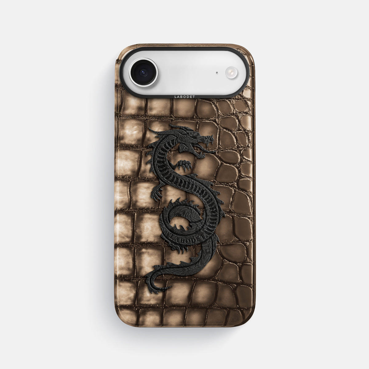 Classic Case With Carbon Dragon For iPhone 17 Air In Patina Alligator -1 | Etoupe-Black