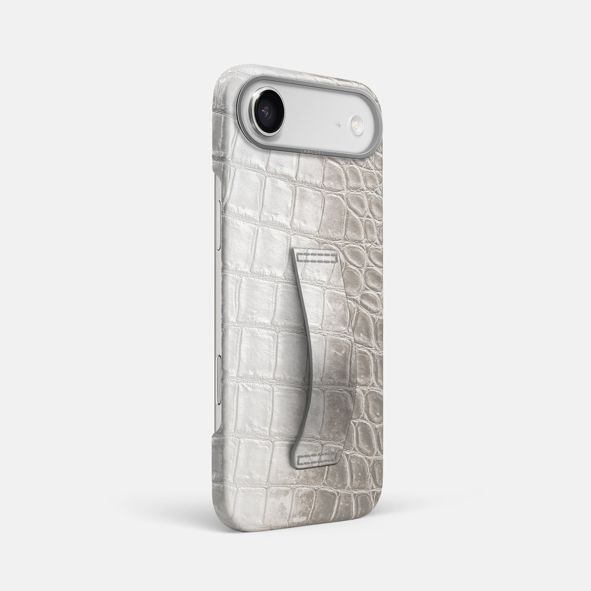 Finger Case For iPhone 17 Air In Himalayan Crocodile -2 | Grey-Steel