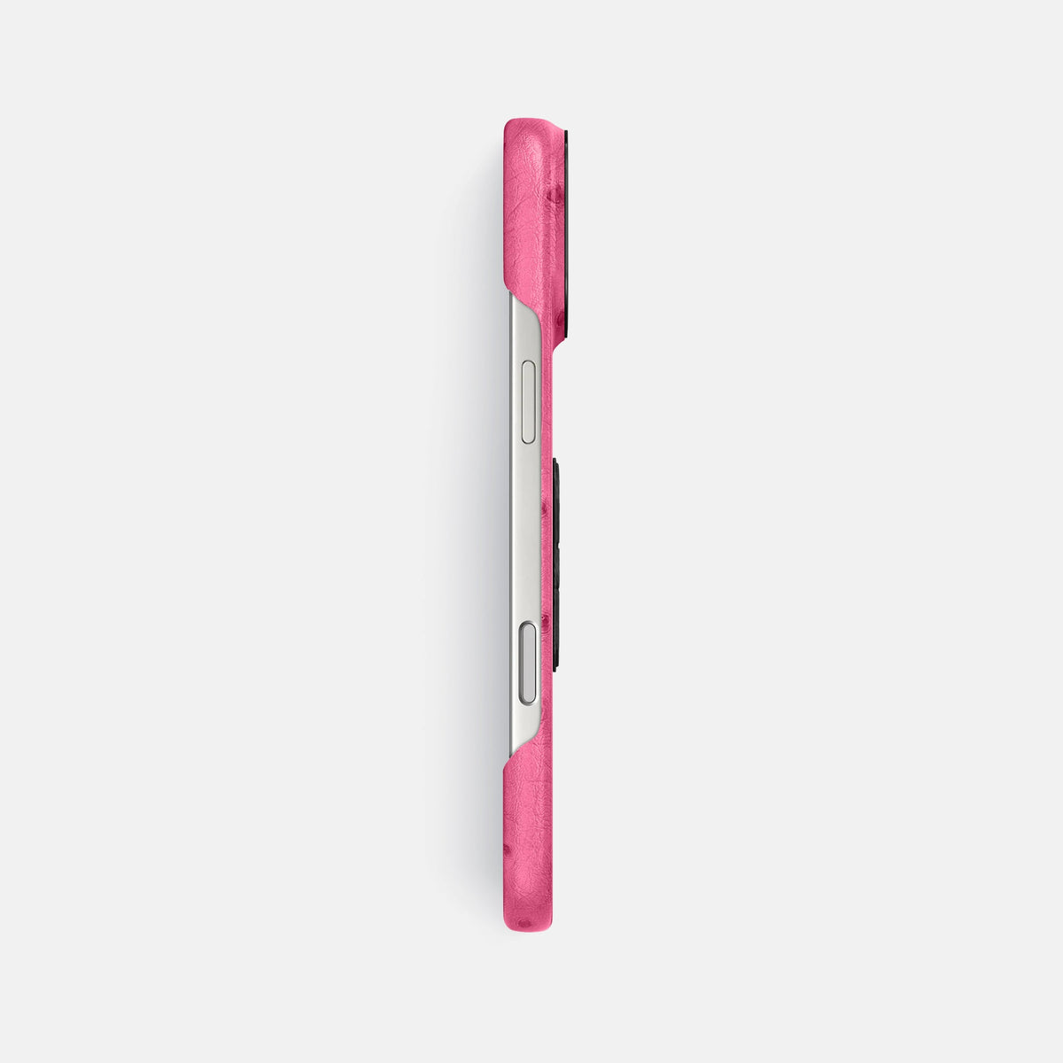 Classic Case With Carbon Skull For iPhone 18 Pro Max In Ostrich -3 | Pink-Black