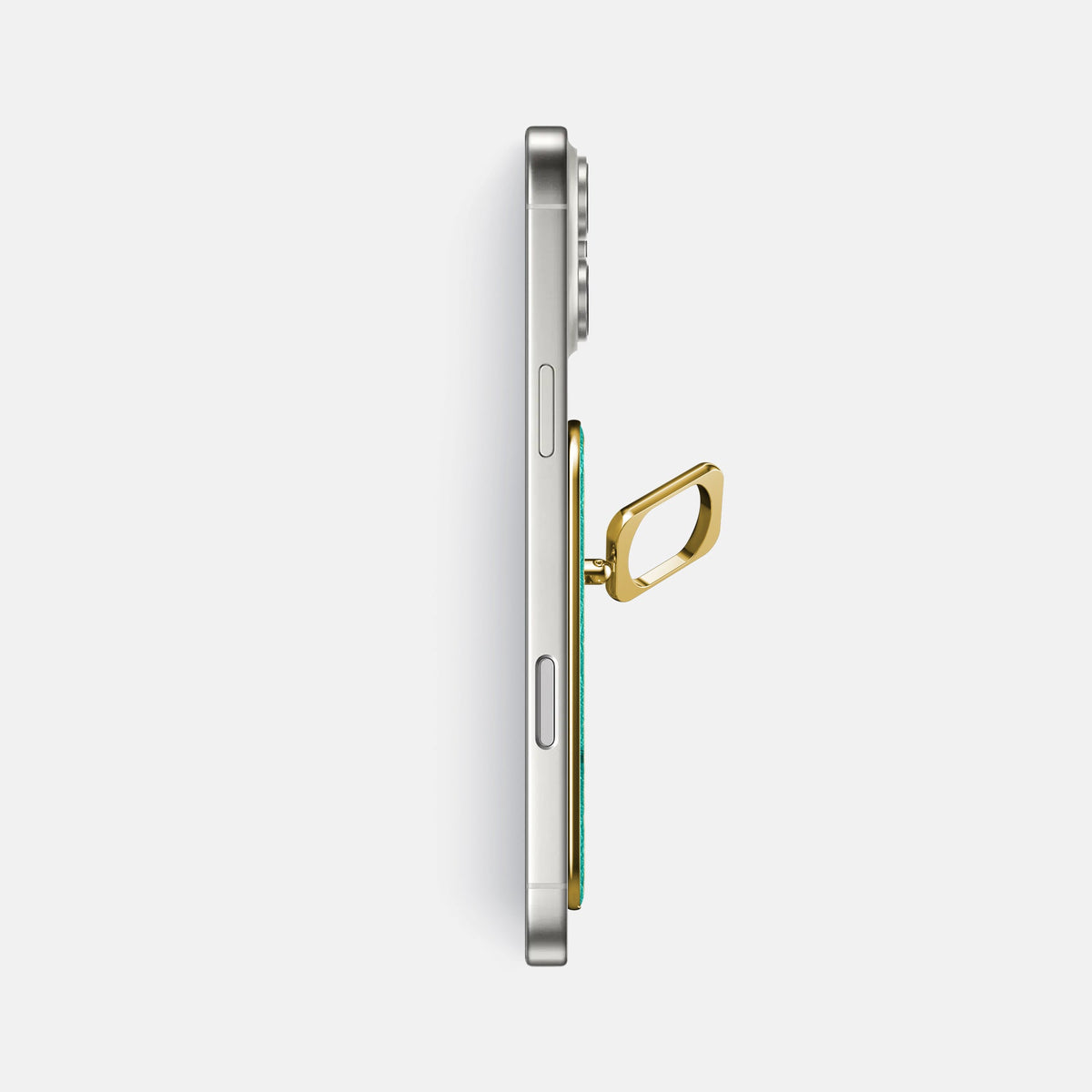MagSafe Ring For iPhone 18 Pro Max In Ostrich -3 | Turquoise-Gold