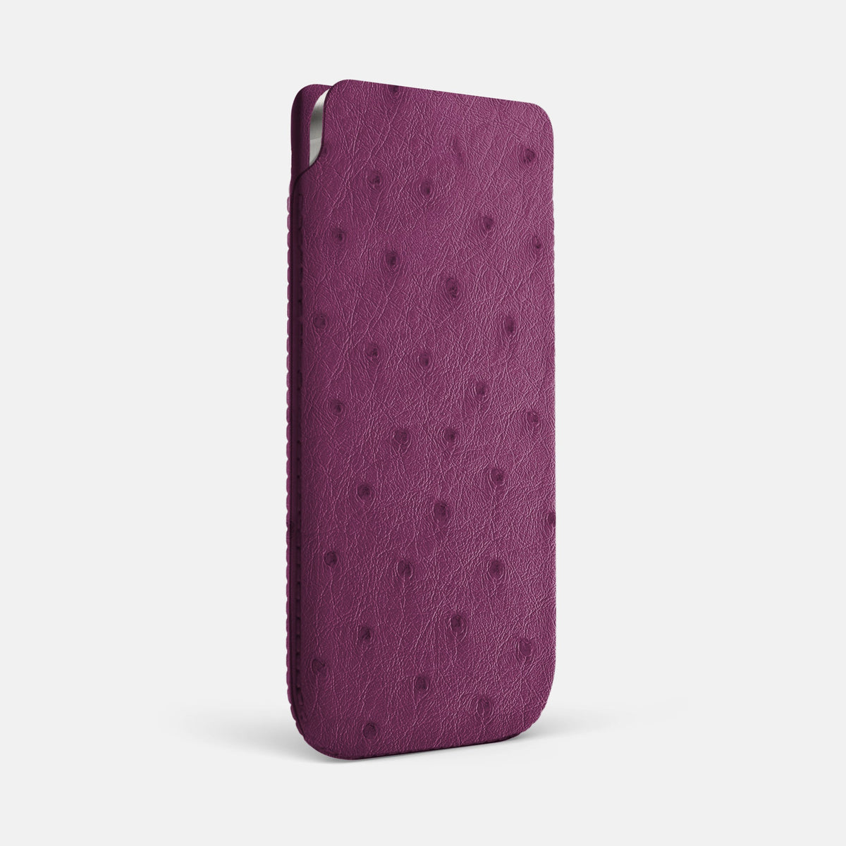 Pouch Case For iPhone 18 Pro Max In Ostrich -2 | Purple