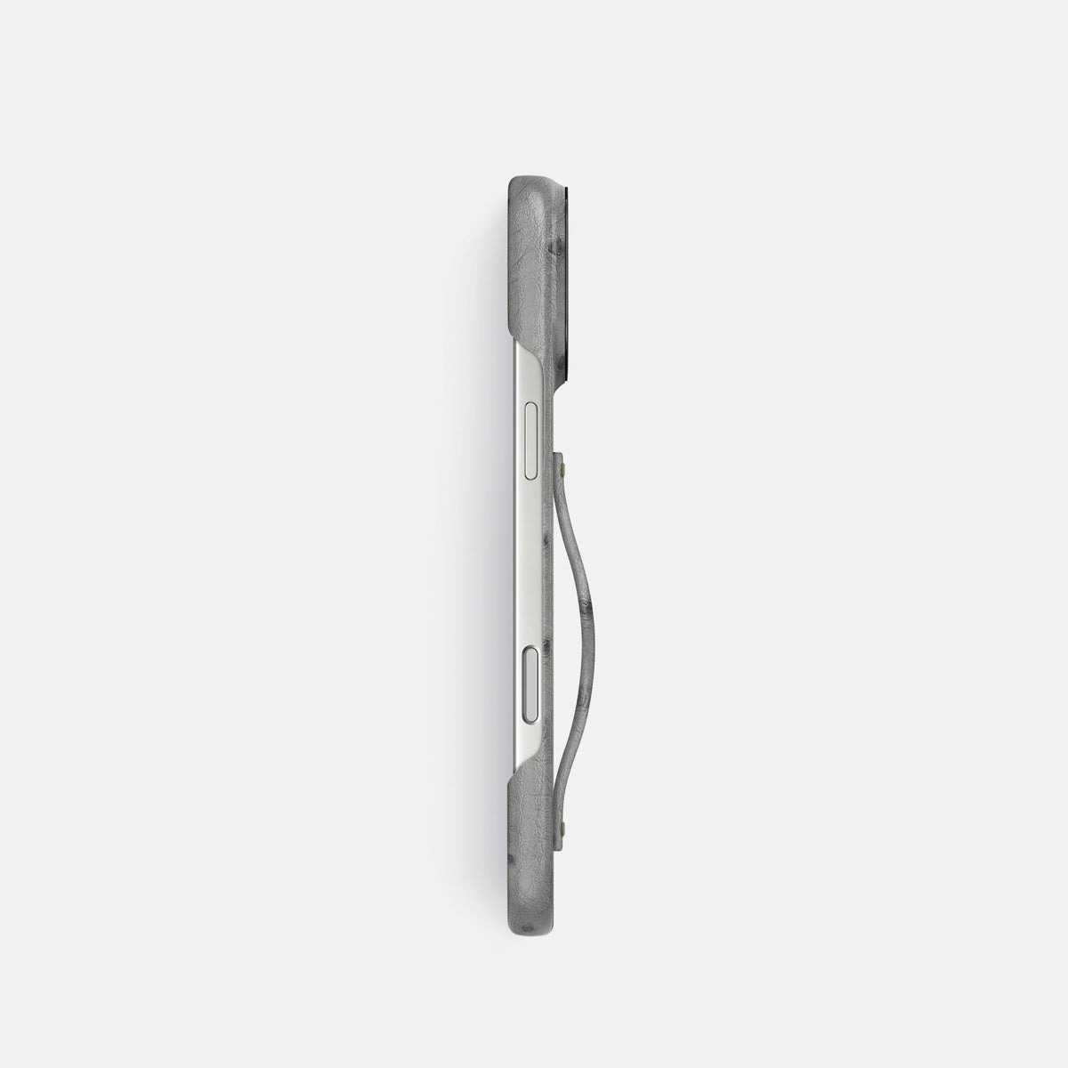 Finger Case For iPhone 18 Pro In Ostrich -3 | Silver-Black