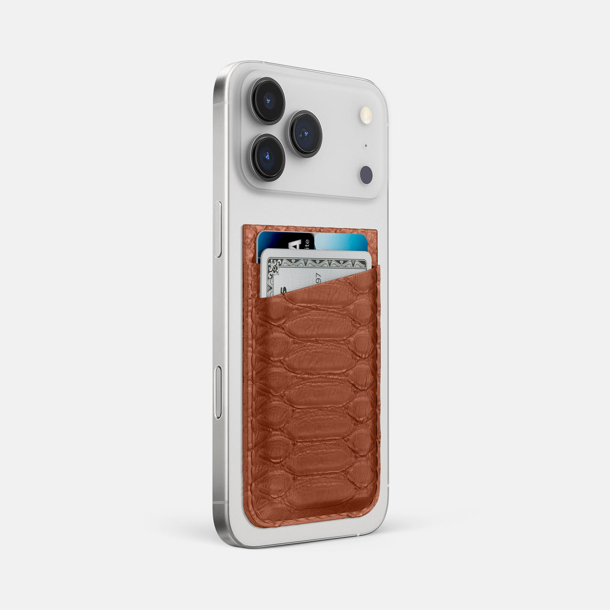 MagSafe Wallet For iPhone 18 Pro Max In Python -2 | Medium-Brown